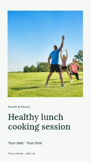 Healthy lunch cooking session instagram story template · Gallery editorial