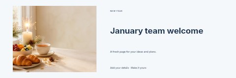 January team welcome banner template