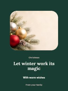 Silver snowfall Christmas photo layout poster template · Picture window