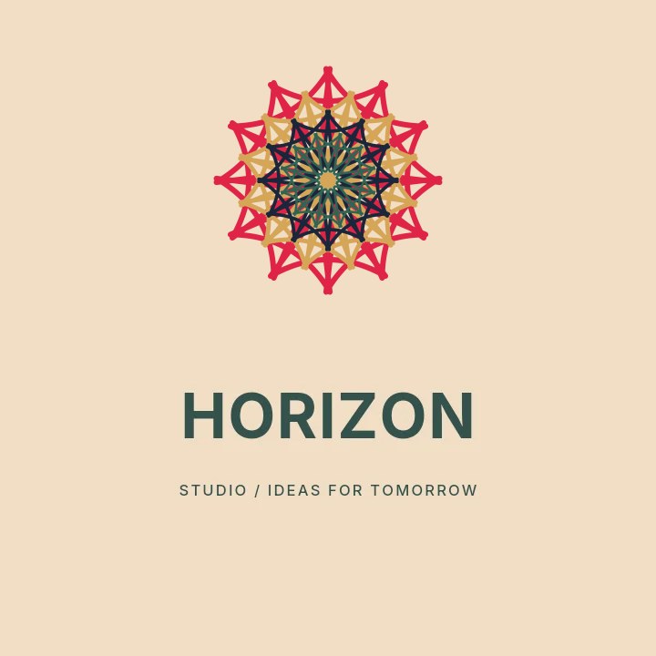 Bell rosette · 12-fold symmetry and 4 layers in Horizon studio · Illustrated logo