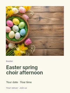 Easter spring choir afternoon poster template · Gallery editorial