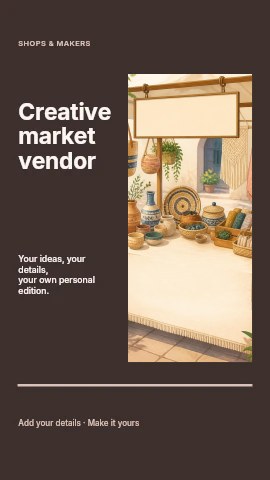 Creative market vendor instagram story template