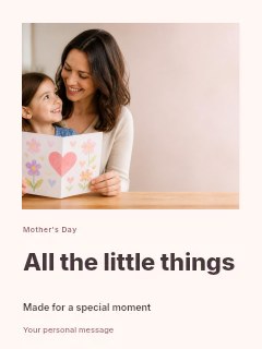 Mother’s Day photo greeting greeting card template · Gallery editorial