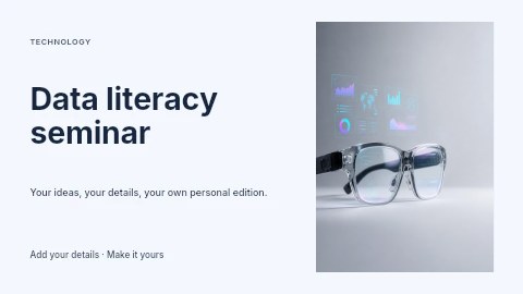 Data literacy seminar youtube thumbnail template