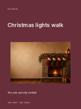Christmas lights walk · Modern programme poster template