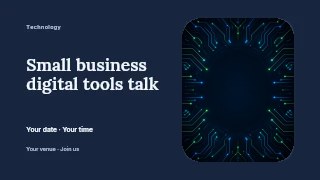 Small business digital tools talk youtube thumbnail template · Horizontal photo dialogue