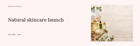 Natural spa skincare essentials with jade tools in Natural skincare launch banner template