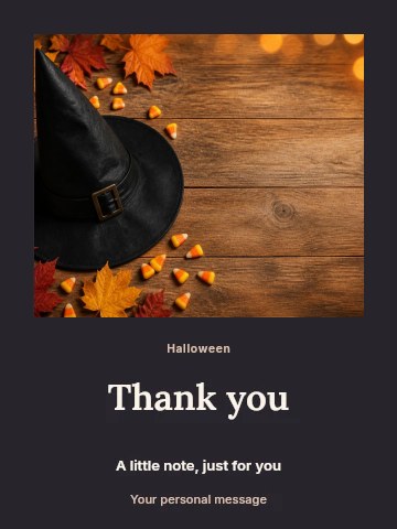 Halloween family portraits greeting card template