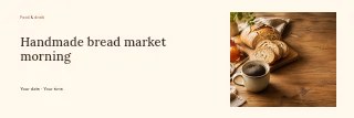Handmade bread market morning banner template · Horizontal photo dialogue