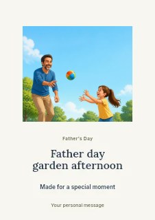 Father Day garden afternoon flyer template · Picture window