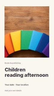 Children reading afternoon instagram story template · Gallery editorial