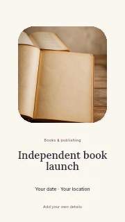Independent book launch instagram story template · Picture window