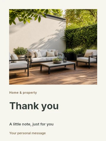 Home renovation showcase greeting card template