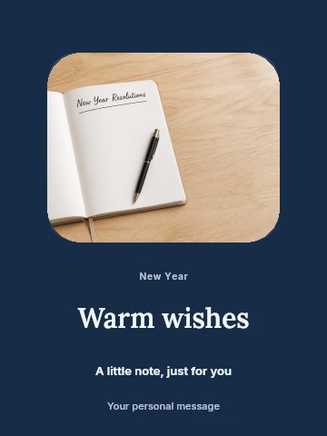 New Year creative workshop greeting card template