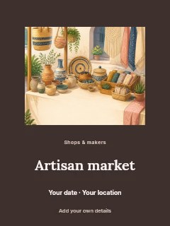Artisan Market poster template · Picture window