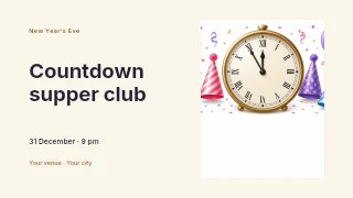 Countdown supper club youtube thumbnail template · Horizontal photo dialogue