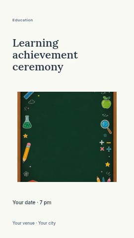 Learning achievement ceremony instagram story template