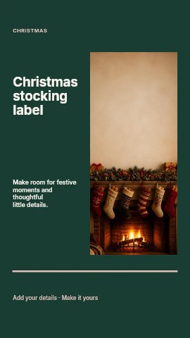 Christmas stocking label instagram story template