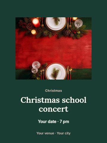 Christmas school concert invitation template