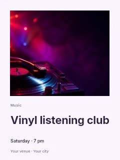 Vinyl record player with colorful lights in Vinyl listening club · Gallery editorial