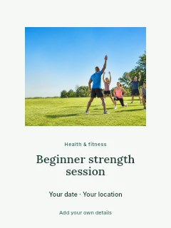 Beginner strength session · Picture window