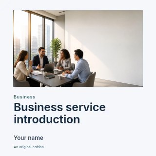 Business service introduction podcast cover template · Gallery editorial