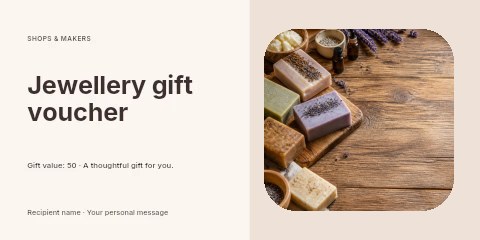 Jewellery gift voucher template