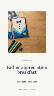 Father appreciation breakfast instagram story template · Picture window