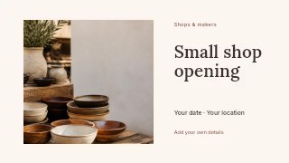 Small shop opening youtube thumbnail template · Horizontal photo dialogue