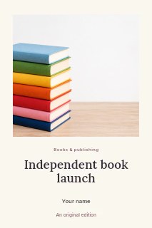 Independent book launch book cover template · Quiet photo gallery