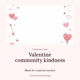 Valentine community kindness social media post template · Quiet photo gallery