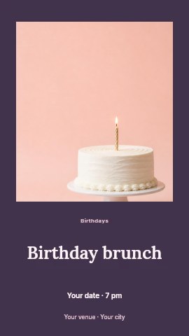 Birthday brunch instagram story template