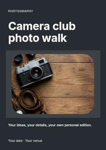 Camera club photo walk flyer template