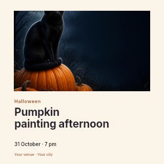 black cat sitting on pumpkins under full moon in Pumpkin painting afternoon · Gallery editorial