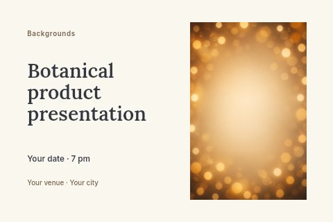 Botanical product presentation postcard template