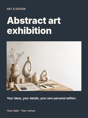 Abstract art exhibition poster template