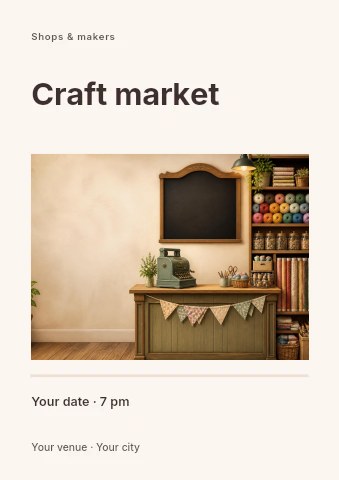 Craft market flyer template