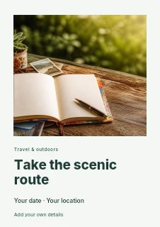 Travel photo journal flyer template · Gallery editorial