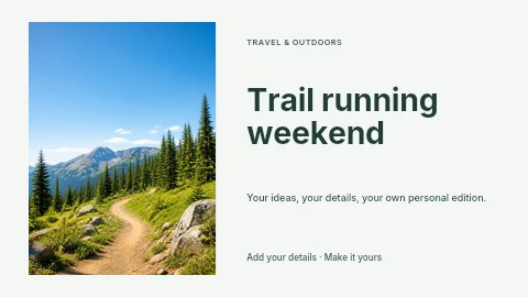 Mountain Trail Through Pine Forest in Trail running weekend youtube thumbnail template