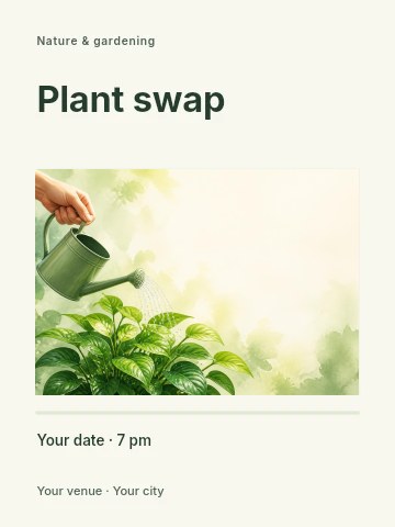 Plant swap invitation template