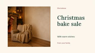 Christmas bake sale youtube thumbnail template · Horizontal photo dialogue