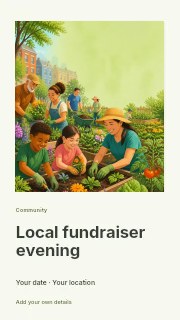 Local fundraiser evening instagram story template · Gallery editorial