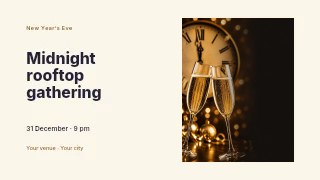 Midnight rooftop gathering youtube thumbnail template · Horizontal photo dialogue