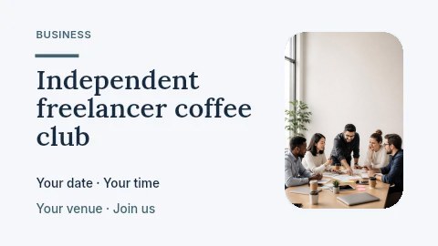 Multicultural team collaborating at office desk in Independent freelancer coffee club youtube thumbnail · Horizontal photo dialogue