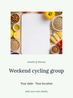 Fresh healthy vegetables and nuts frame in Weekend cycling group · Picture window