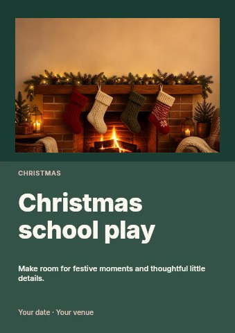Christmas school play flyer template