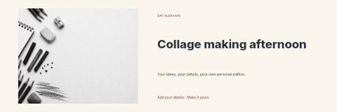 Collage making afternoon banner template