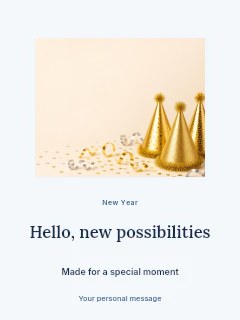 New Year photo wishes invitation template · Picture window