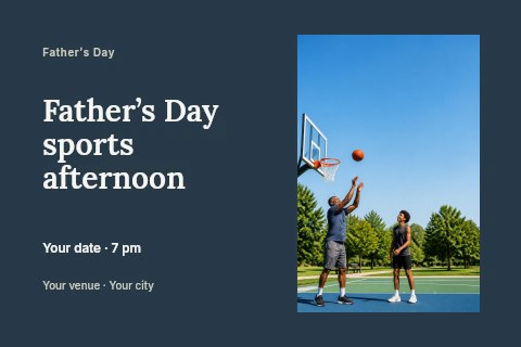 Father’s Day sports afternoon postcard template