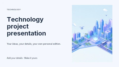 Technology project presentation youtube thumbnail template